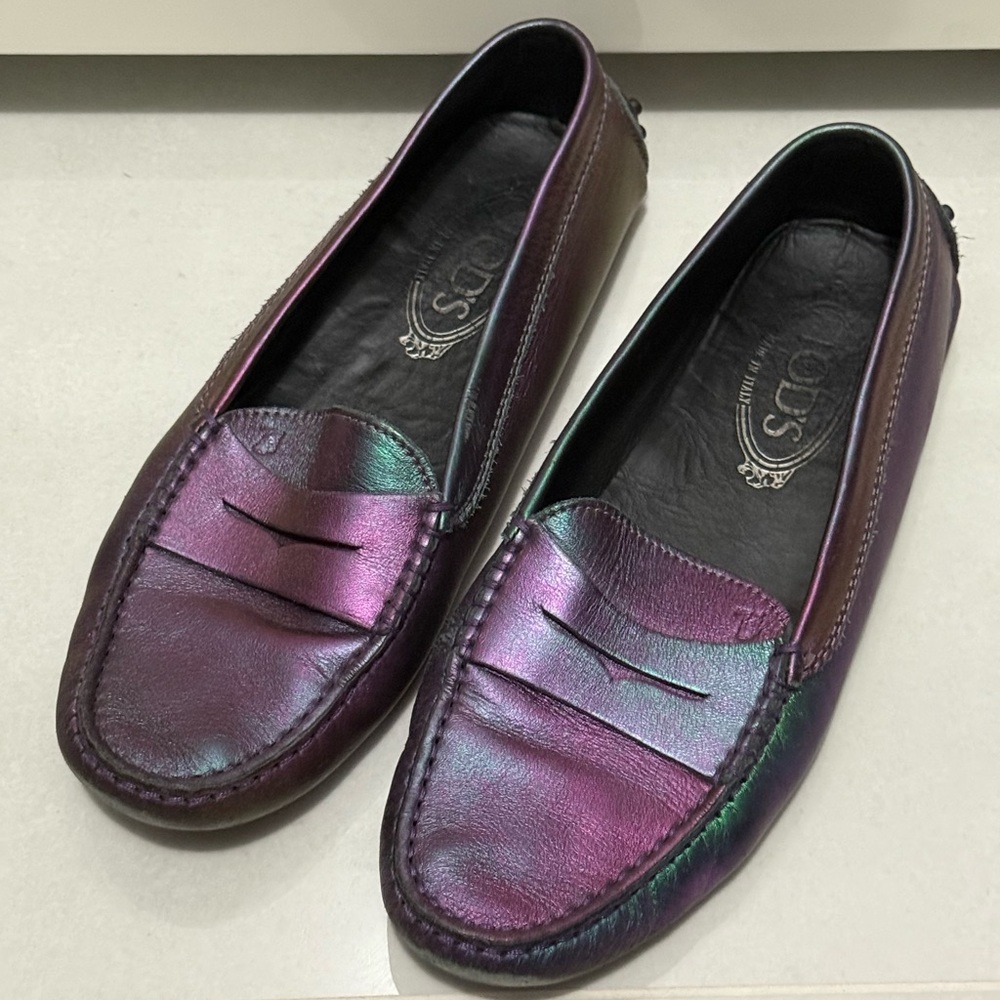 Iridescent TODS Loafers